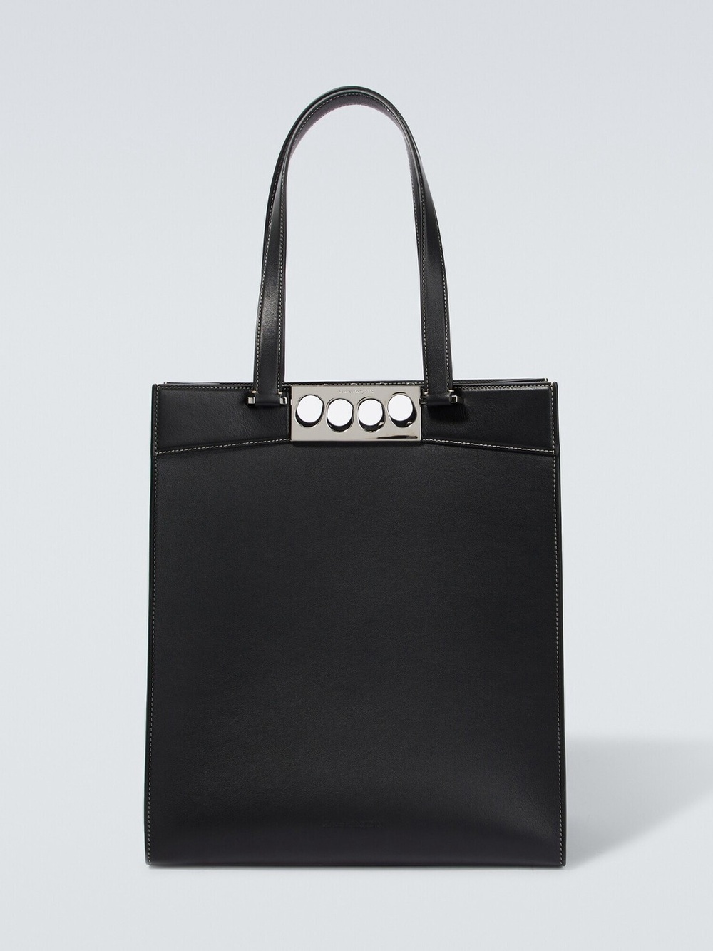 ALEXANDER MCQUEEN ‘The Grip’ Leather Tote Bag in Black